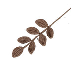 Giftwowo 1PC Eucalyptus Leaves – Handcrafted Yarn Floral Arrangement, Perfect for Living Room & Office Décor, Year-Round Woven Yarn Leaves