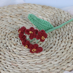 Giftwowo 1PC Forget-Me-Not Yarn Flowers – Handmade Crochet Faux Flowers, Perfect for Valentine's Day & Birthday Gifts