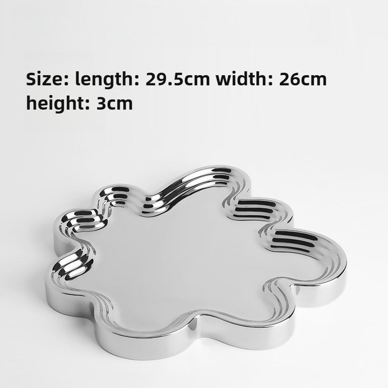 Giftwowo Exquisite Ceramic Tray Light Luxury Creative High-end Atmospheric Fruit Tray Household Gift-giving Living Room Fruit Snacks