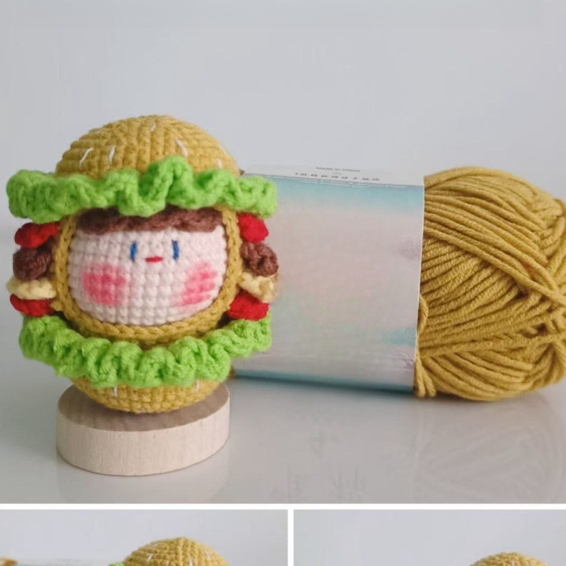 Giftwowo Pom-Pom Yarn Crochet, DIY Handmade Gift for Boyfriend and Girlfriend, Birthday and Qixi Festival, Unique Gift for Girls