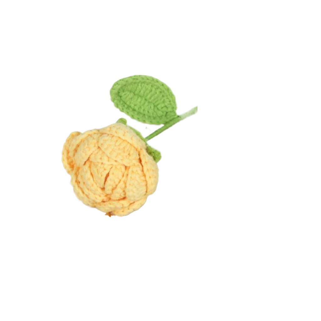 Giftwowo Handmade Yarn Rose Bouquet - Knitted Yarn Flowers for Mother's Day, Handcrafted Flower Bouquet, Crochet Yarn Roses