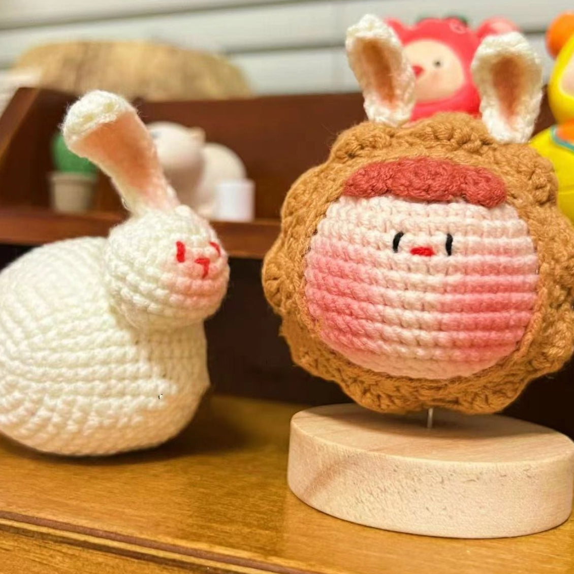 Giftwowo Pom-Pom Yarn Crochet, DIY Handmade Gift for Boyfriend and Girlfriend, Birthday and Qixi Festival, Unique Gift for Girls