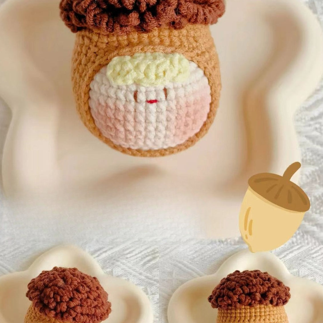 Giftwowo Pom-Pom Yarn Crochet, DIY Handmade Gift for Boyfriend and Girlfriend, Birthday and Qixi Festival, Unique Gift for Girls