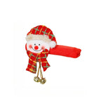 Giftwowo 1PC Christmas Decor – Cartoon Santa with Bells Door Handle Cover, Anti-collision & Anti-static Protector for Room Handles