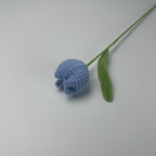 Giftwowo 1PC Chubby Tulip Yarn Flowers – Handcrafted Crochet Tulip Bouquet, Ready-to-Display Handmade Gift, Yarn Flower Arrangement