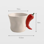 Giftwowo 1PC Creative Stereo Pepper Ceramic Coffee Cup Cartoon Fun Pepper Porcelain Teacap Gift Mug
