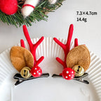 Giftwowo 1PC Cute Christmas Reindeer Antler Hair Clip – Cartoon Faux Deer Antlers for Kids, Magical and Sweet Christmas Headpiece