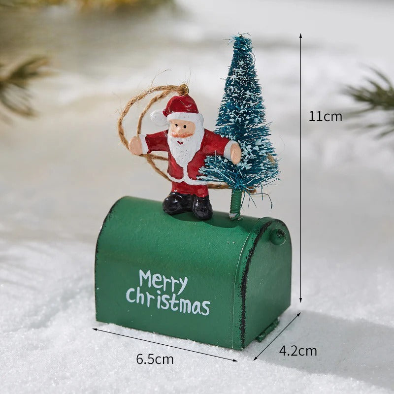 Giftwowo 1PC Christmas Tree Ornaments Creative Elk Snowman Santa Claus Decorations for Home Xmax Tree Decor Gifts