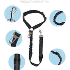 Giftwowo Car Safety Pet Leash – Elastic Retractable with Double-Sided Reflective Straps for Teddy & Pomeranian Dogs