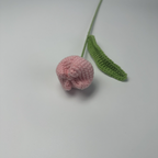 Giftwowo 1PC Chubby Tulip Yarn Flowers – Handcrafted Crochet Tulip Bouquet, Ready-to-Display Handmade Gift, Yarn Flower Arrangement
