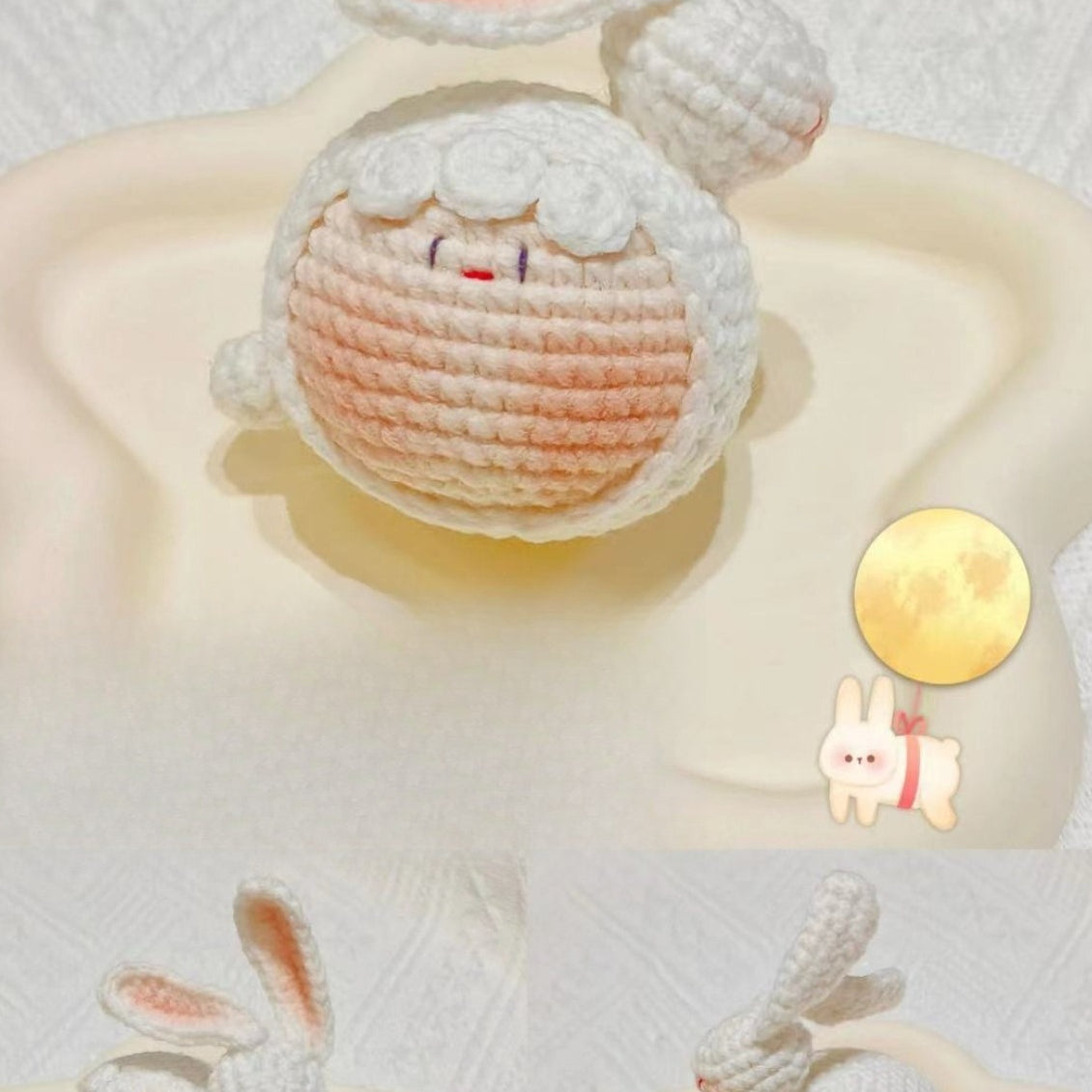 Giftwowo Pom-Pom Yarn Crochet, DIY Handmade Gift for Boyfriend and Girlfriend, Birthday and Qixi Festival, Unique Gift for Girls