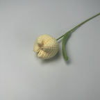 Giftwowo 1PC Chubby Tulip Yarn Flowers – Handcrafted Crochet Tulip Bouquet, Ready-to-Display Handmade Gift, Yarn Flower Arrangement