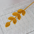 Giftwowo 1PC Eucalyptus Leaves – Handcrafted Yarn Floral Arrangement, Perfect for Living Room & Office Décor, Year-Round Woven Yarn Leaves